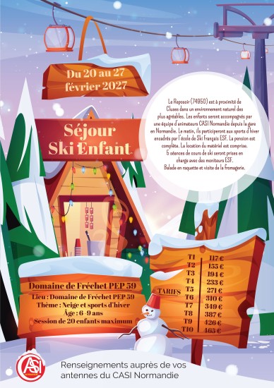 Séjour ski enfant